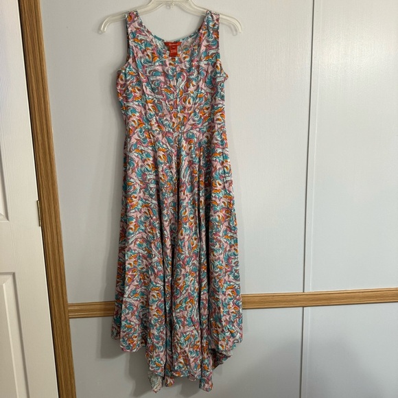 Sundance Salma Watercolor Handkerchief Maxi Dress Size 4 - Picture 2 of 8